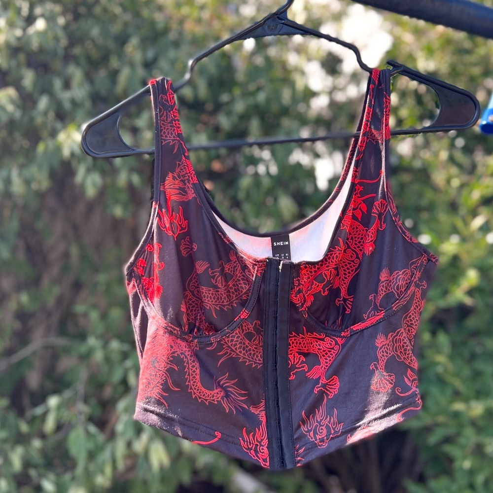 Shein Dragon Corset Top